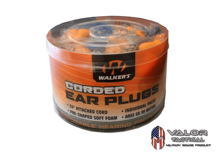 Walker's Foam Ear Corded Plugs
