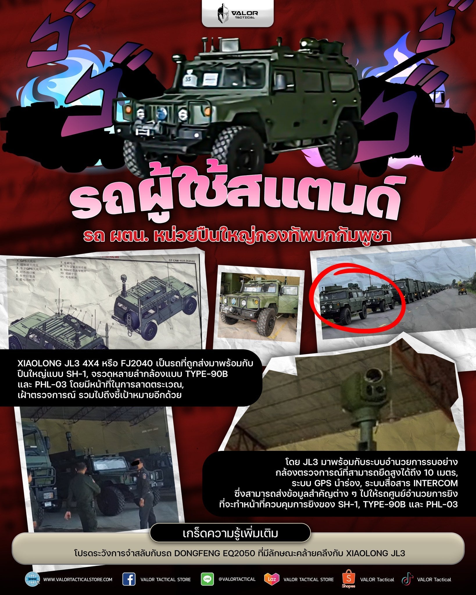 รถผู้ใช้สแตนด์ รถ ผตน. หน่วยปืนใหญ่กองทัพบกกัมพูชา