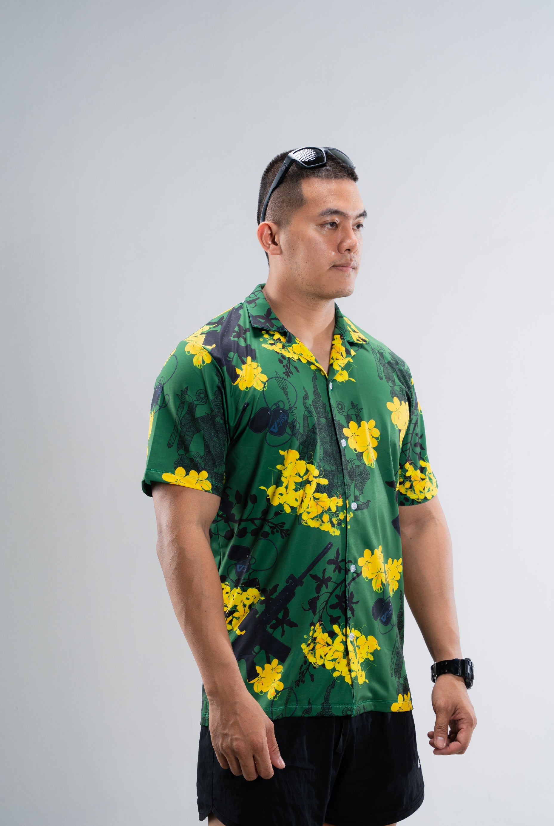 Valor PX Hawaii Shirt - ทศกันฐ์ลั่นไก [Green]