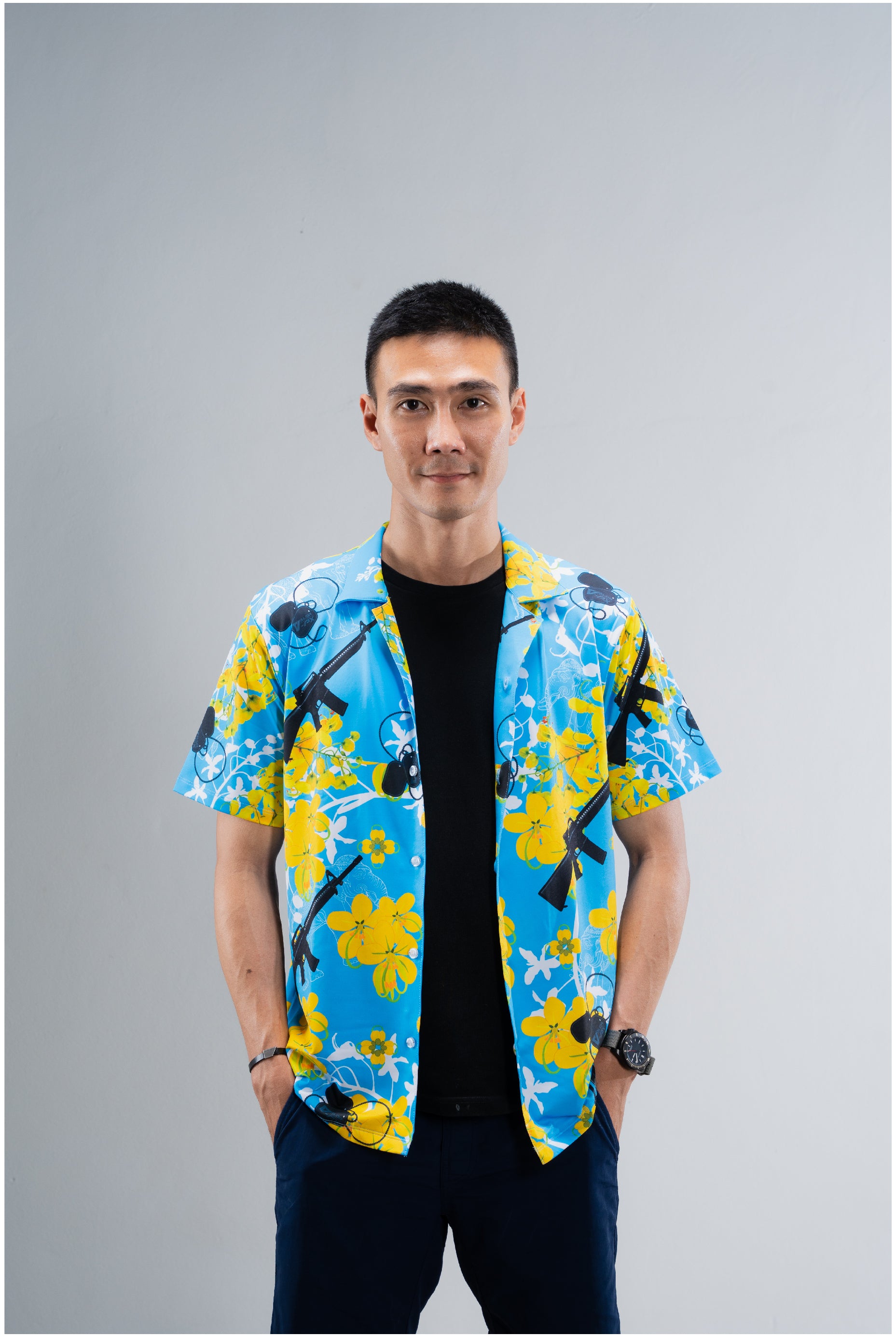 Valor PX Hawaii Shirt - ไอยรา ห้าห้าหก [Blue]