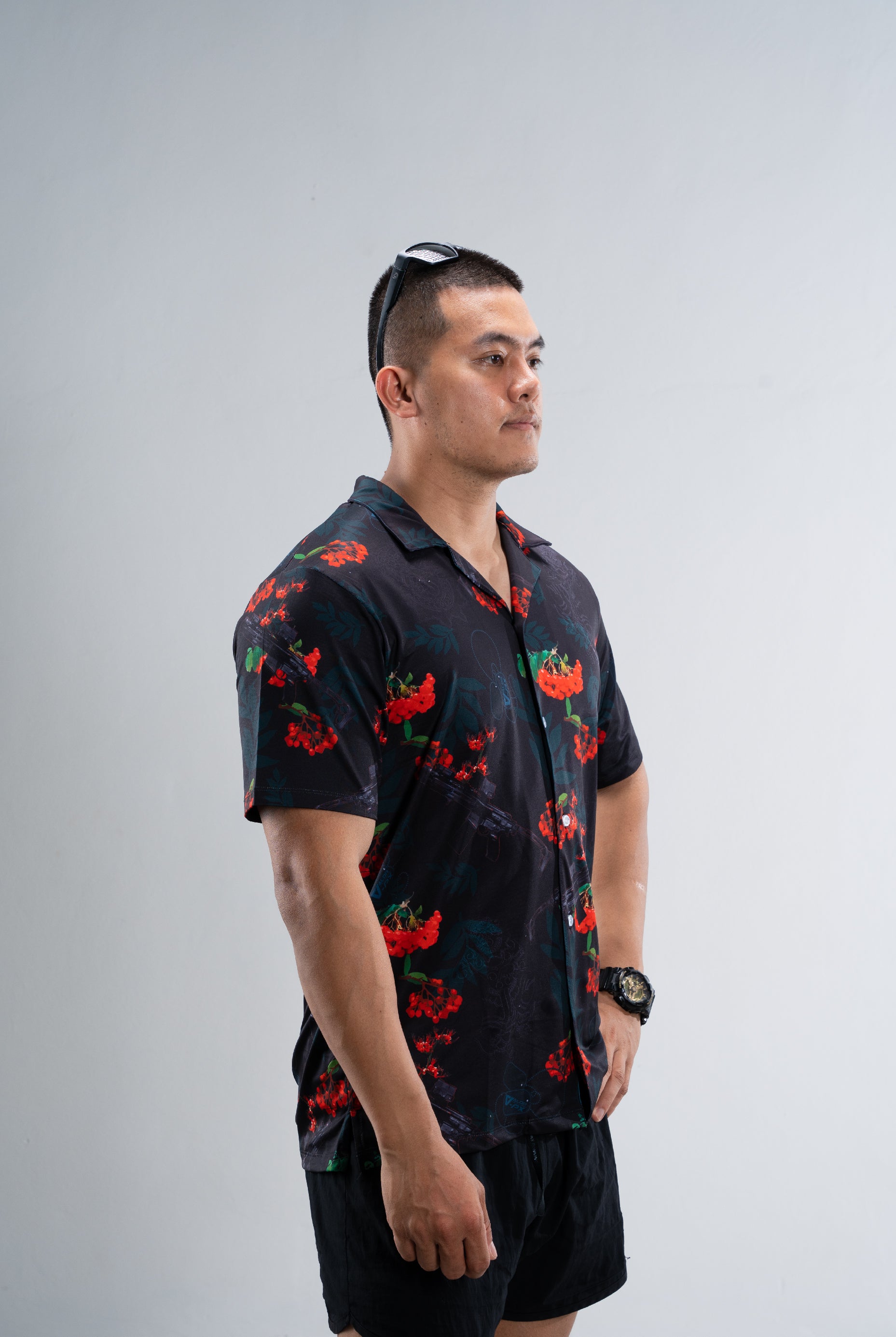 Valor PX Hawaii Shirt - หนุมาน MCX [Dark Grey]