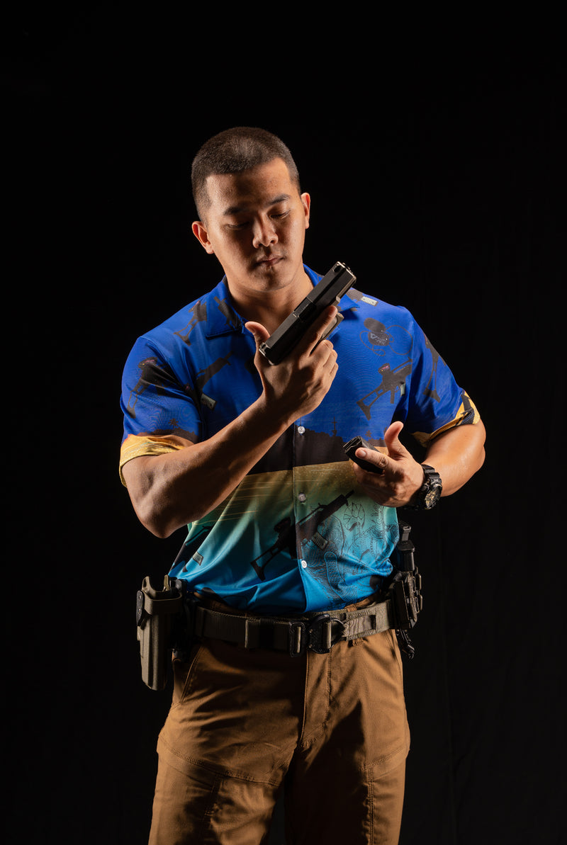 Valor PX-Hawaii-Shirt มัจฉานุจู่โจม [DARK BLUE]