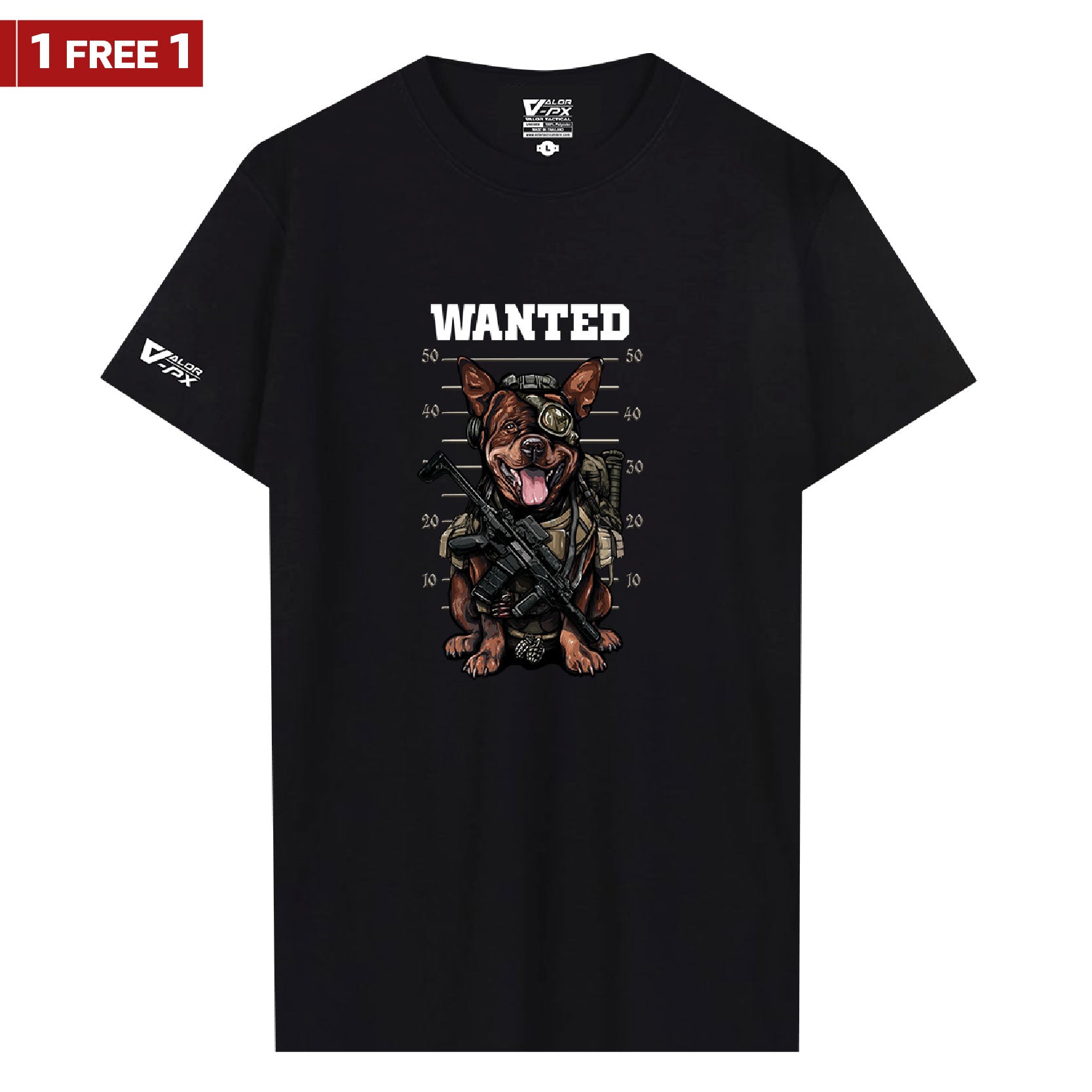 [ซื้อ 1 แถม 1] Valor PX Wanted T-Shirt