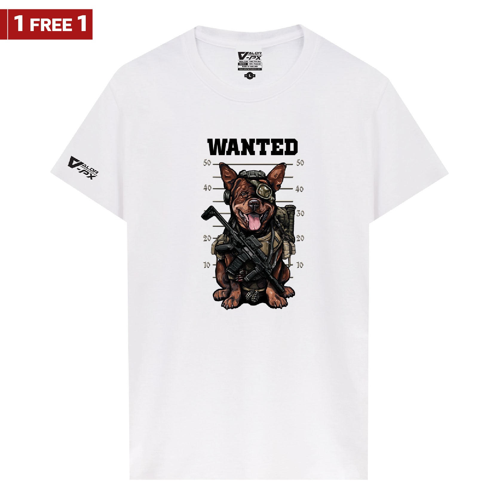 [ซื้อ 1 แถม 1] Valor PX Wanted T-Shirt