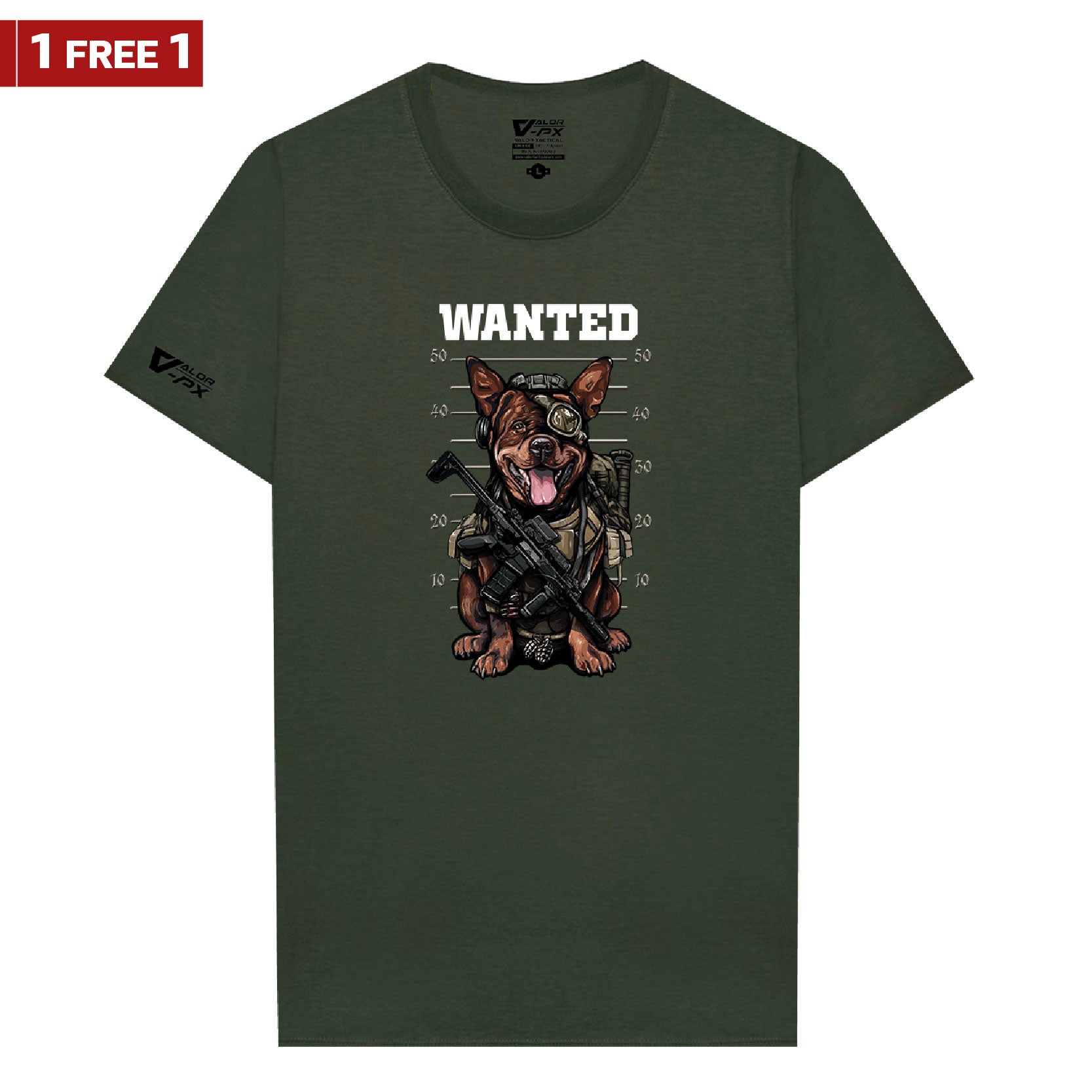 [ซื้อ 1 แถม 1] Valor PX Wanted T-Shirt