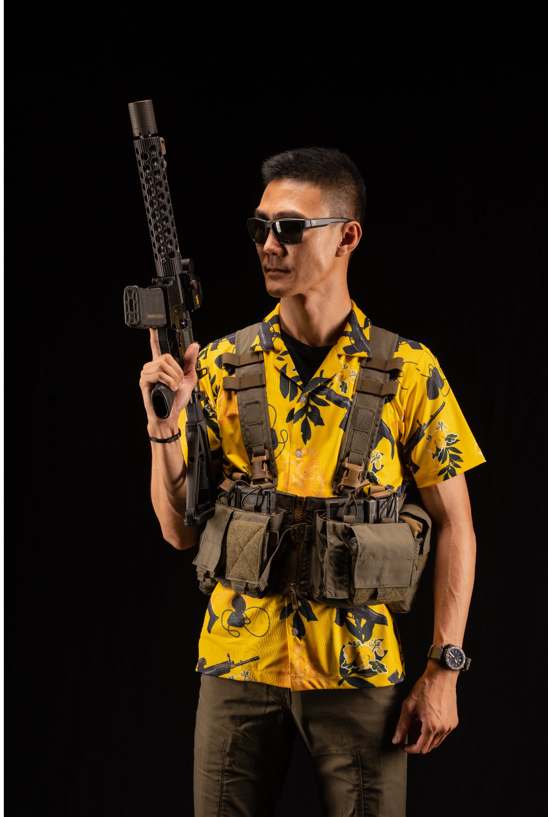 Valor PX Hawaii Shirt - พญาครุฑประทับ Scar [Yellow]