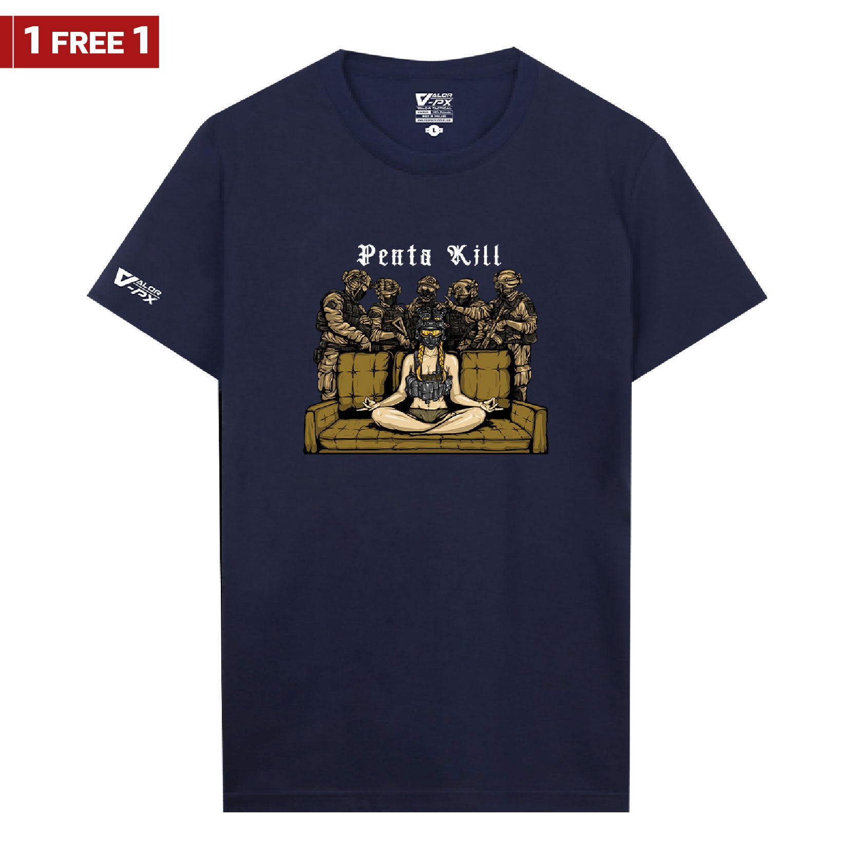 [ซื้อ 1 แถม 1] Valor PX Penta Kill T-Shirt