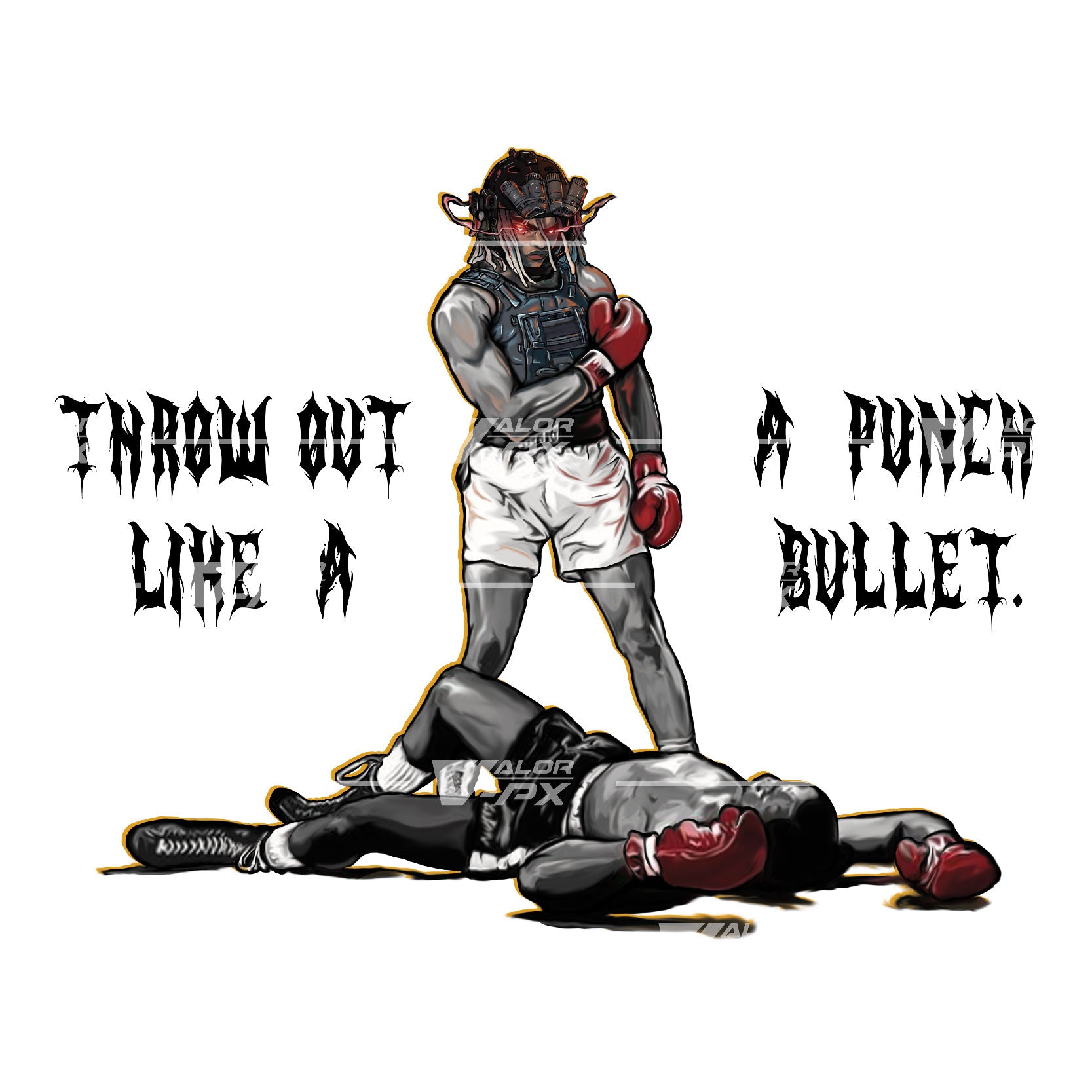 Valor PX Throw out a punch like a bullet T-Shirt
