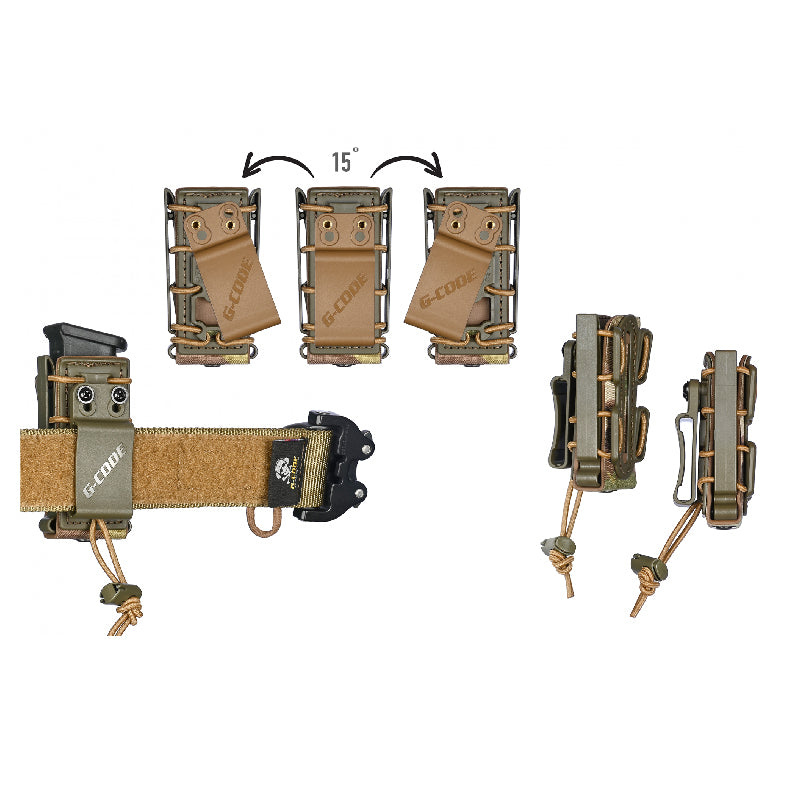 G-Code SHORT Soft Shell Scorpion Pistol Magazine Carrier With Belt Loop (2 inch)