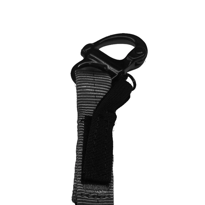 Fusion Helo Retention Lanyard BLK Auto-Locking Carabiner and Shackle [48 Inches]