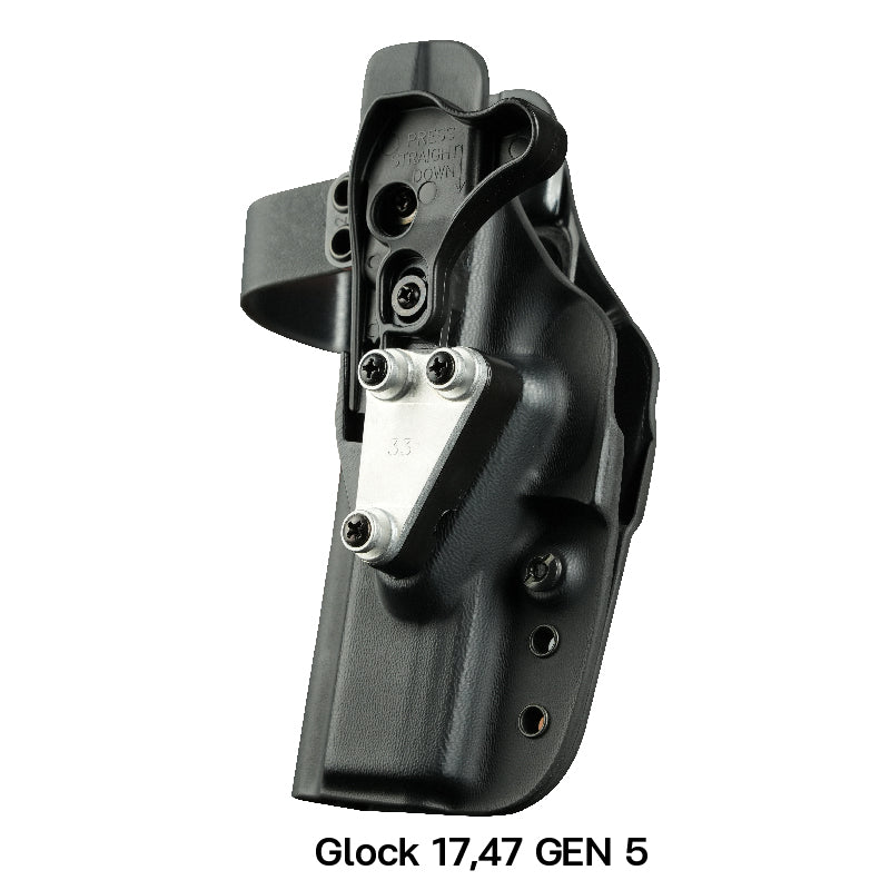 G-Code XSR Level 2 Duty Holster Right Hand With Brushed Aluminum