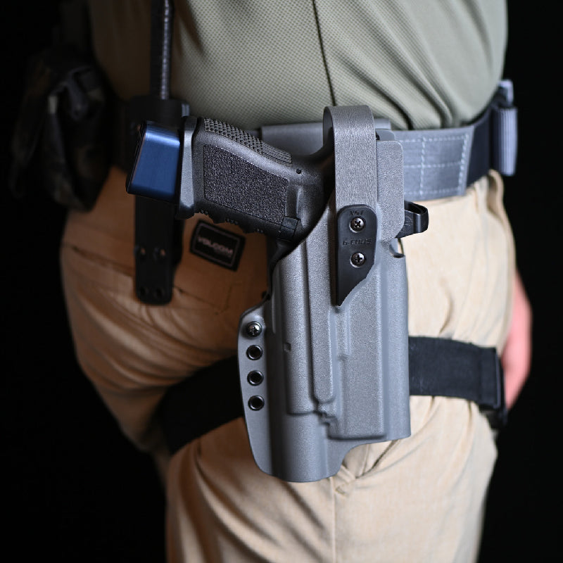 G-Code XSR Level 2 Duty Holster Right Hand With Brushed Aluminum