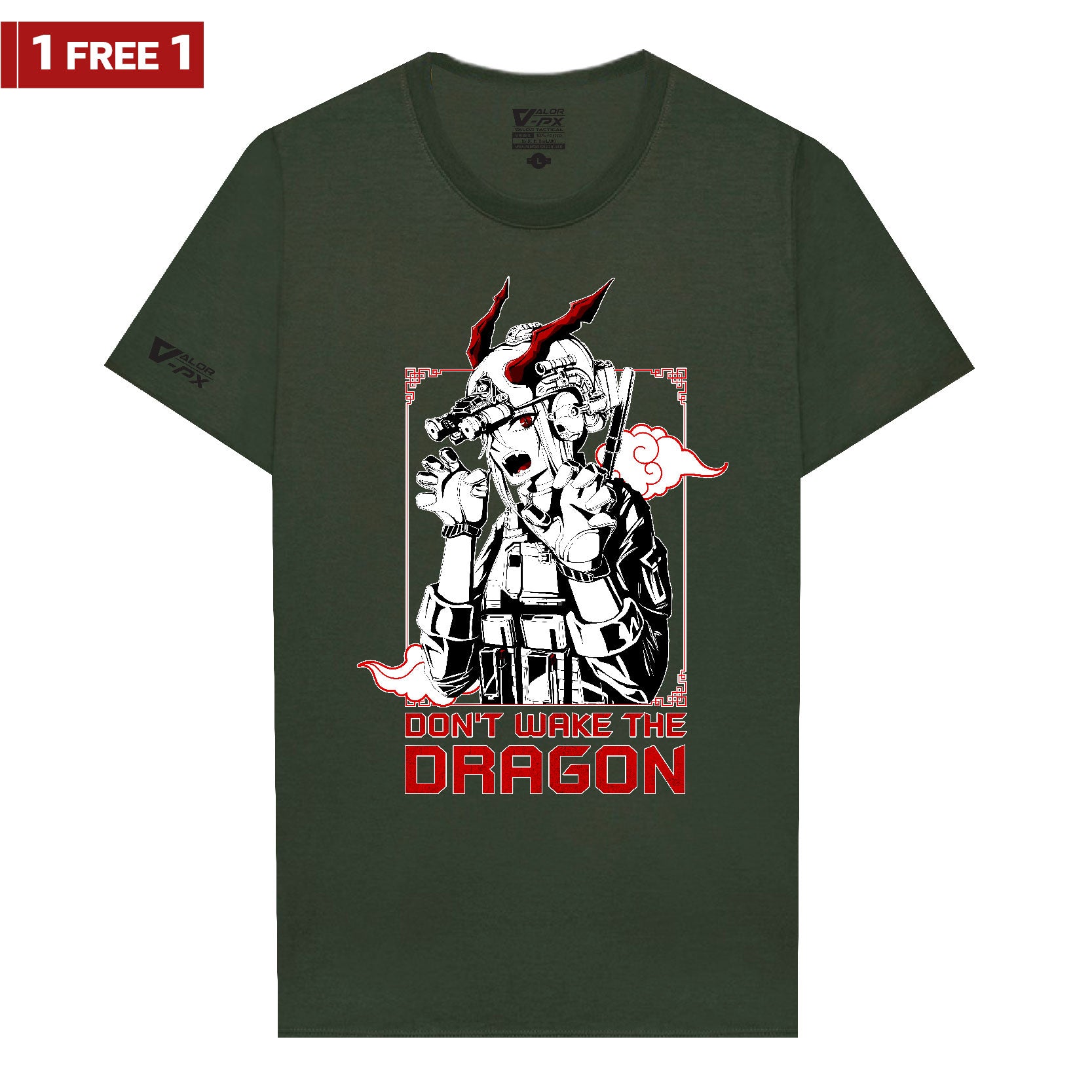 [ซื้อ 1 แถม 1] Valor PX Don't Wake The Dragon T-Shirt
