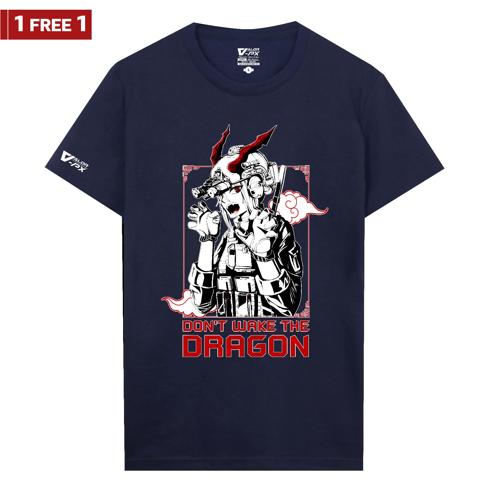 [ซื้อ 1 แถม 1] Valor PX Don't Wake The Dragon T-Shirt