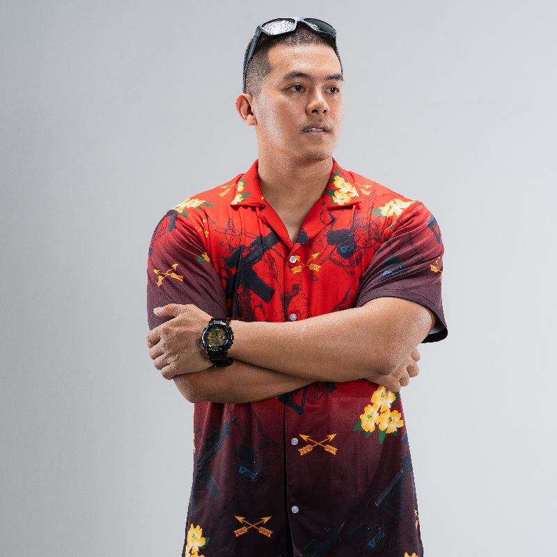 Valor PX Hawaii Shirt - เอราวัณ M5 [Red]