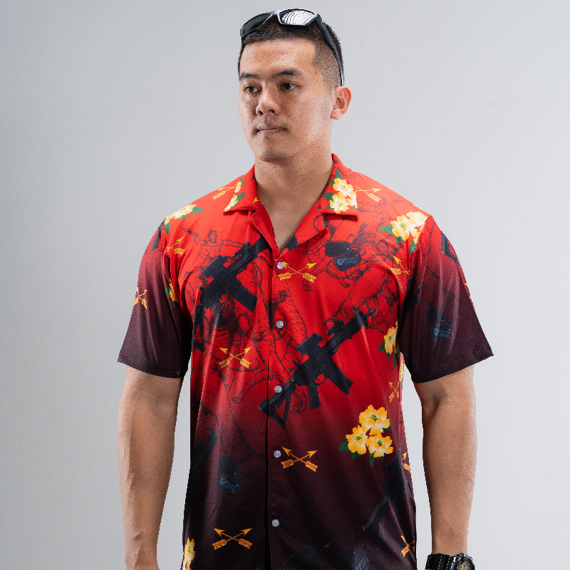 Valor PX Hawaii Shirt - เอราวัณ M5 [Red]