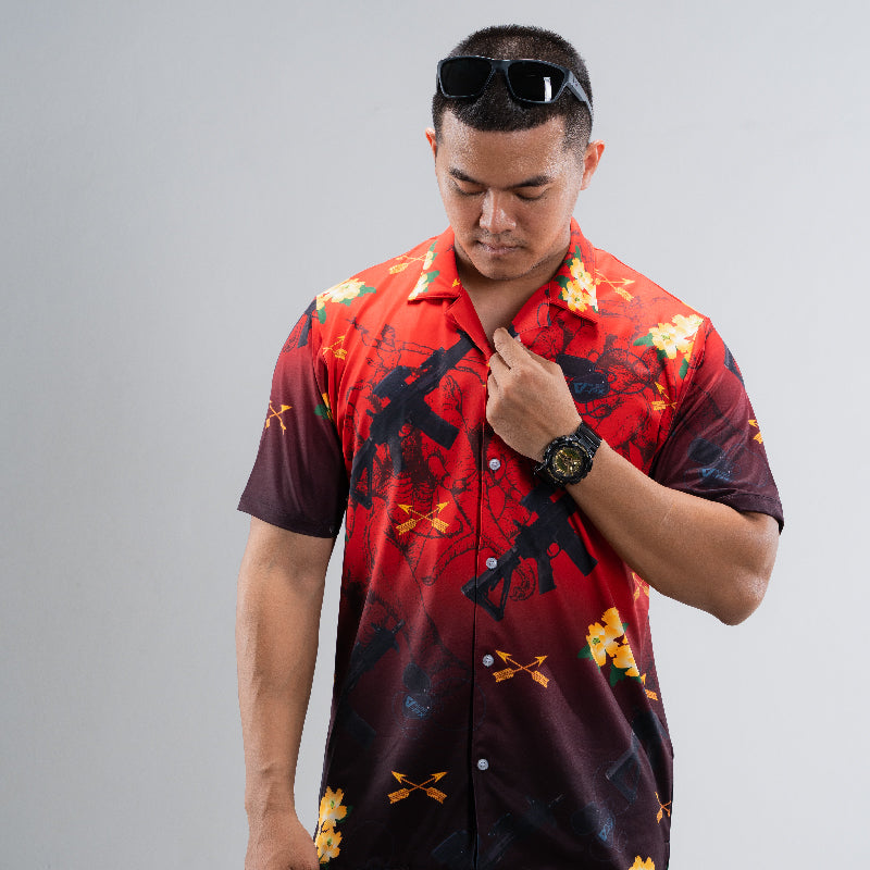 Valor PX Hawaii Shirt - เอราวัณ M5 [Red]