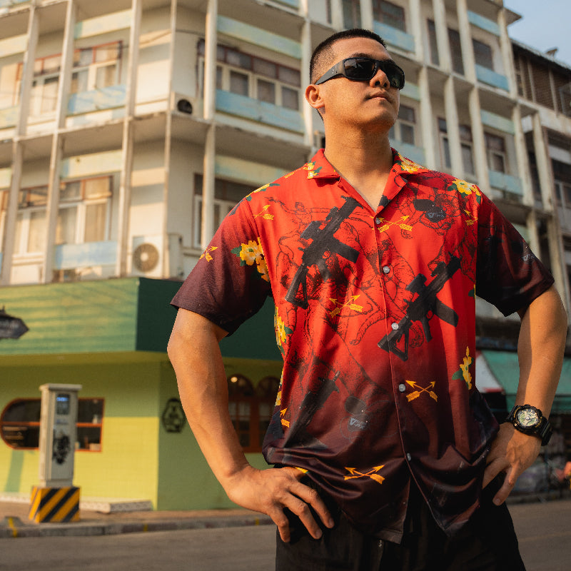 Valor PX Hawaii Shirt - เอราวัณ M5 [Red]