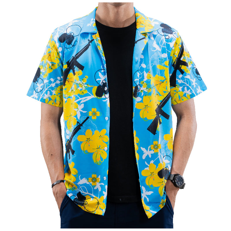 Valor PX Hawaii Shirt - ไอยรา ห้าห้าหก [Blue]