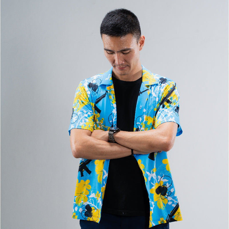 Valor PX Hawaii Shirt - ไอยรา ห้าห้าหก [Blue]