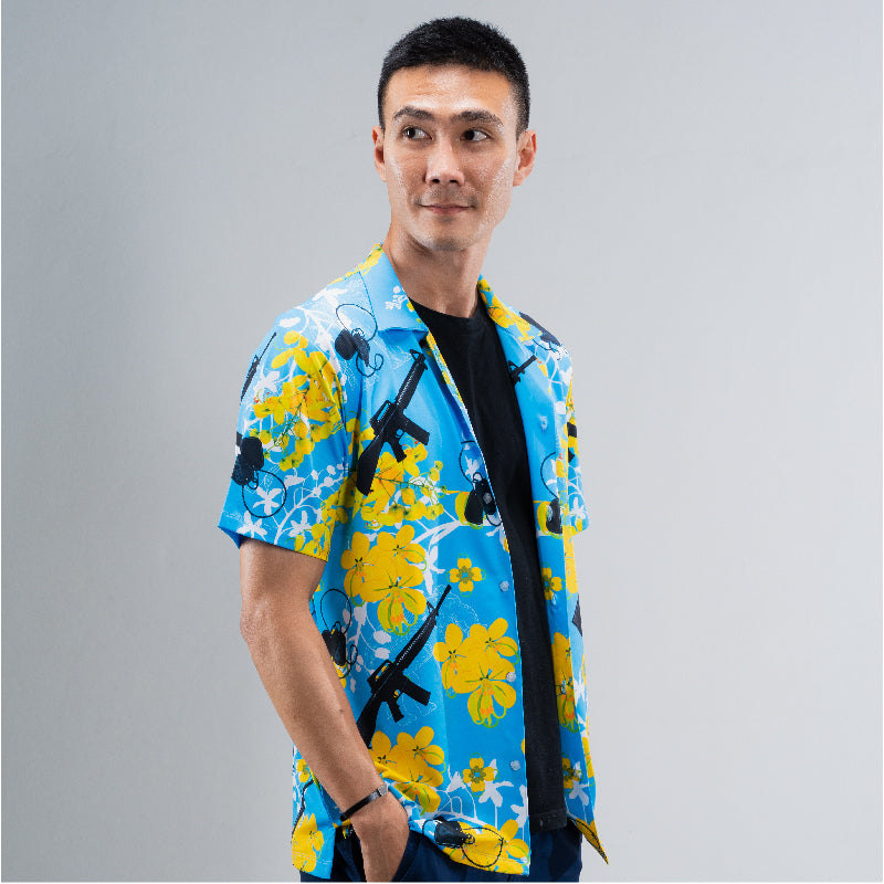 Valor PX Hawaii Shirt - ไอยรา ห้าห้าหก [Blue]