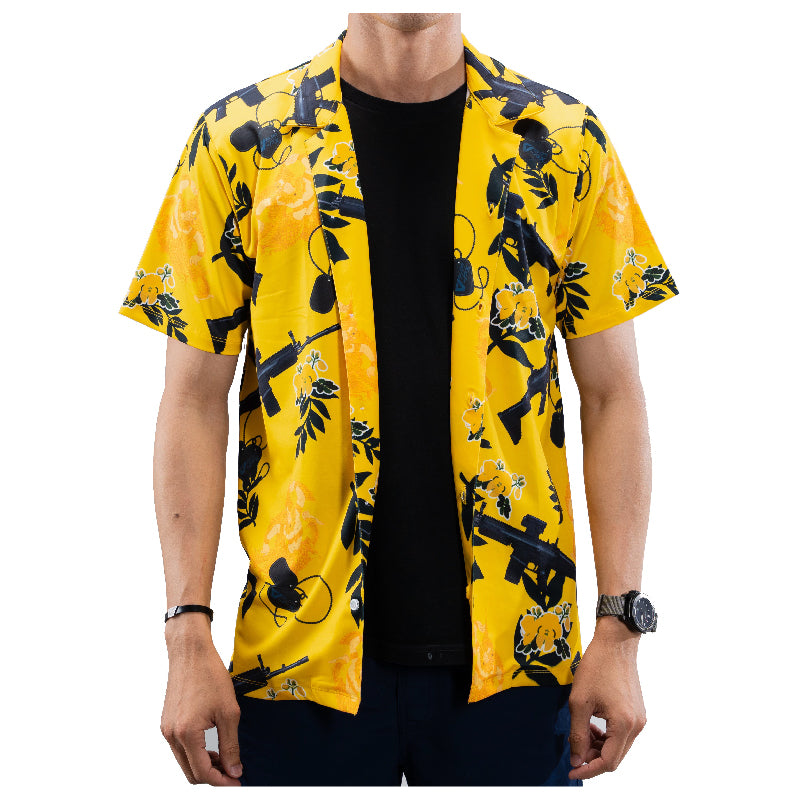 Valor PX Hawaii Shirt - พญาครุฑประทับ Scar [Yellow]