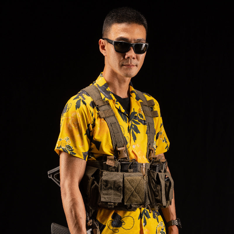 Valor PX Hawaii Shirt - พญาครุฑประทับ Scar [Yellow]