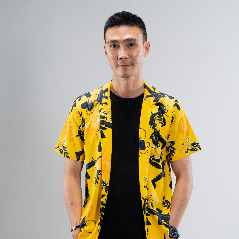 Valor PX Hawaii Shirt - พญาครุฑประทับ Scar [Yellow]