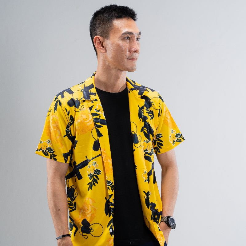 VALOR PX - พญาครุฑประทับ Scar Hawaii Shirt [Yellow]