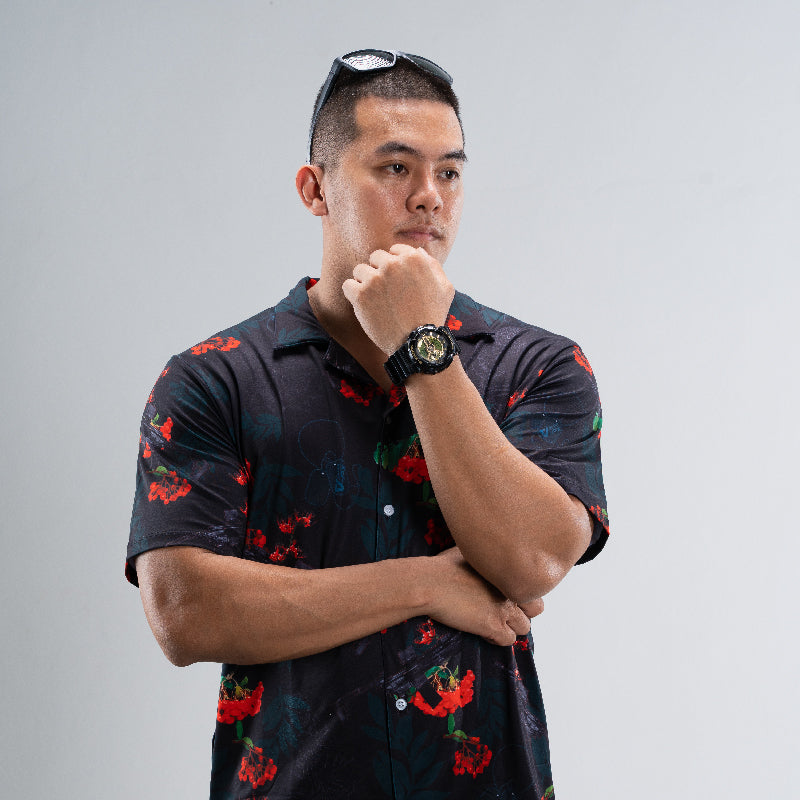 VALOR PX - หนุมาน MCX Hawaii Shirt [Dark Grey]