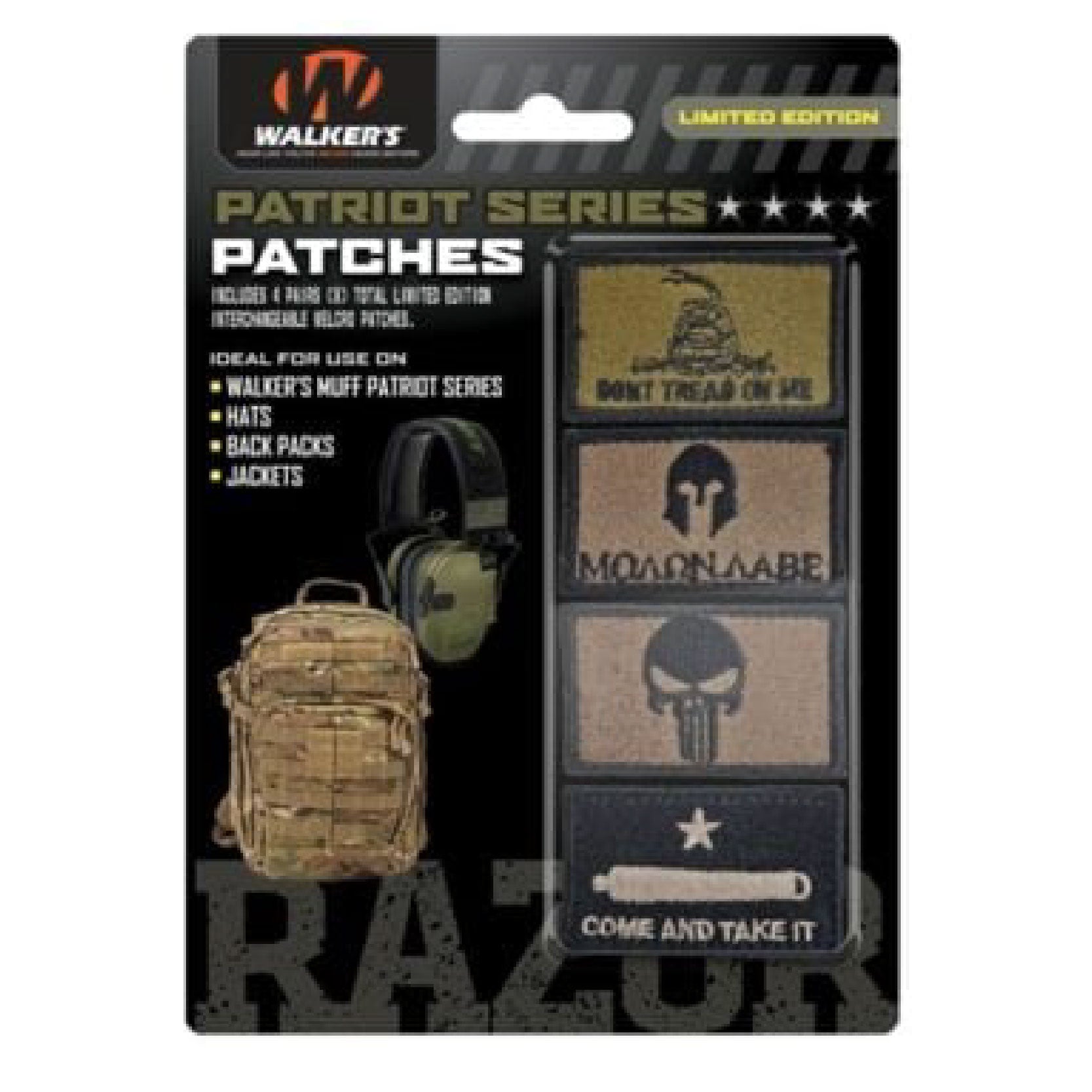 Walker's Patriot Patch Kit - 4 Assorted Patches (Come & Take it version)