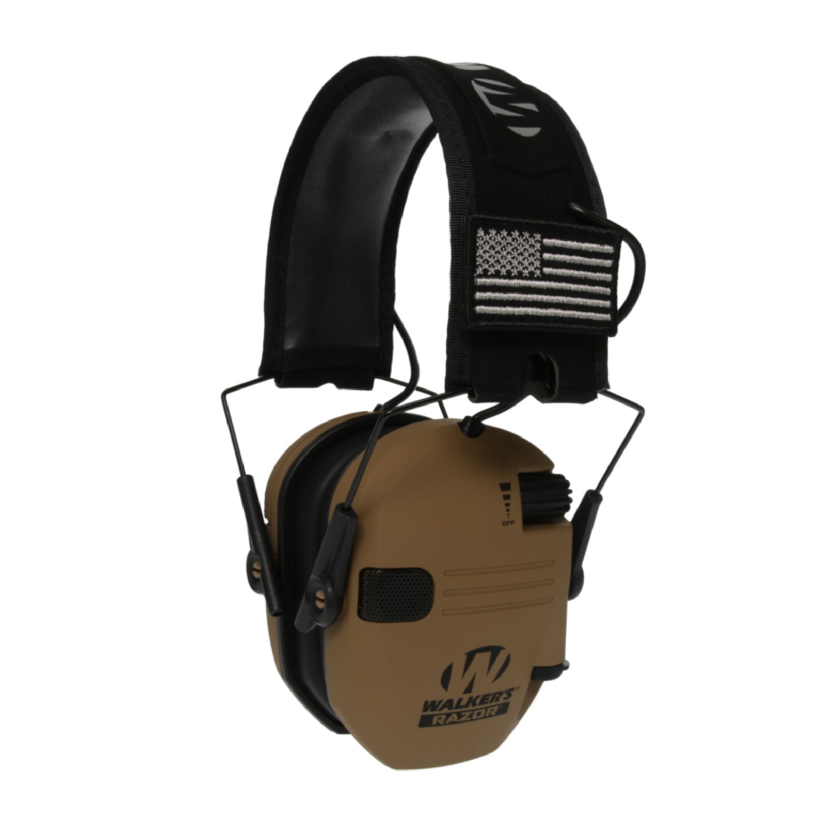 Walker's Razor Patriot Series Electronic Muffs W/Patches