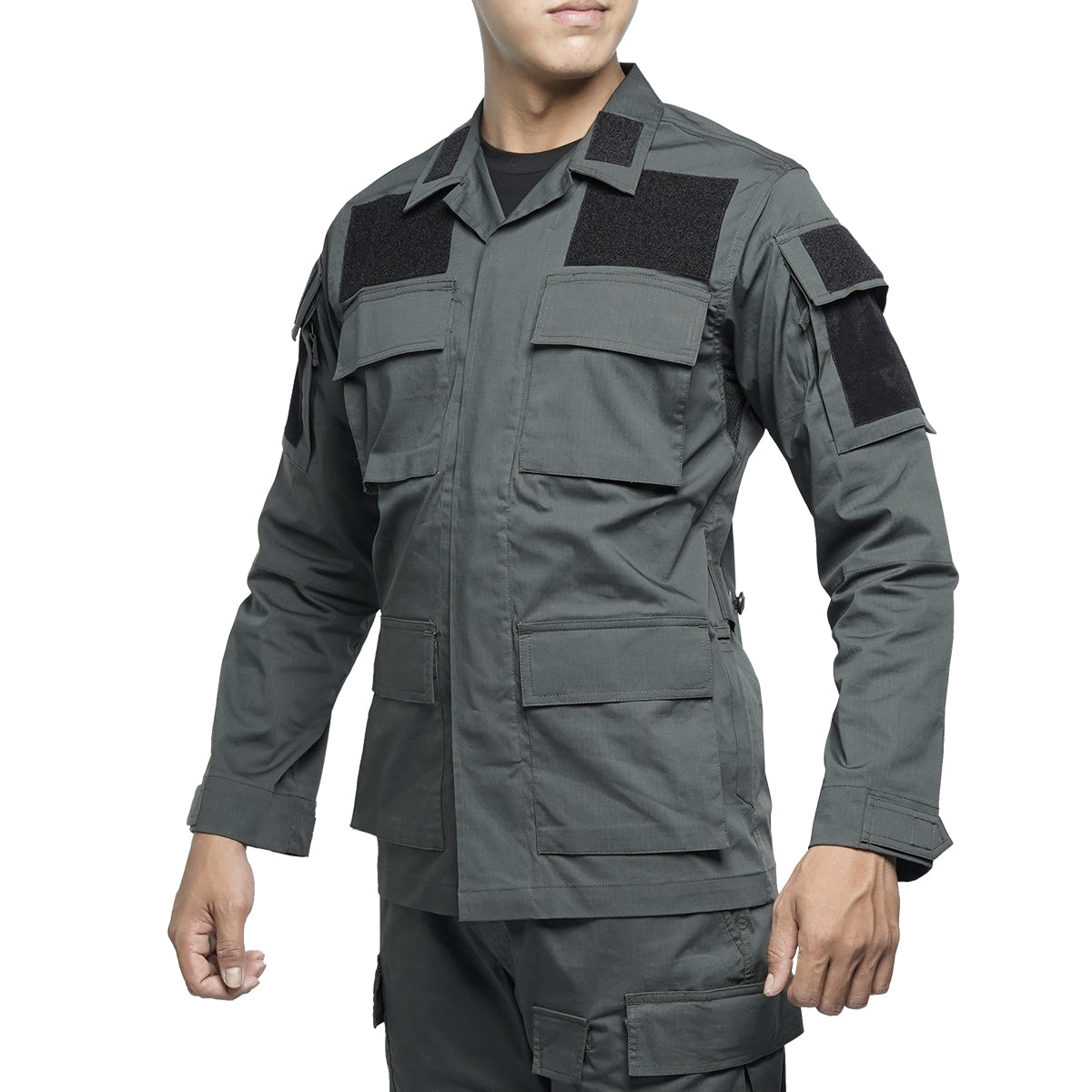 เสื้อ ทหาร VALOR PX - Standard BDU  [ตชด.] เสื้อพราง ตำรวจตระเวณชายแดด มุมมองด้านข้าง 