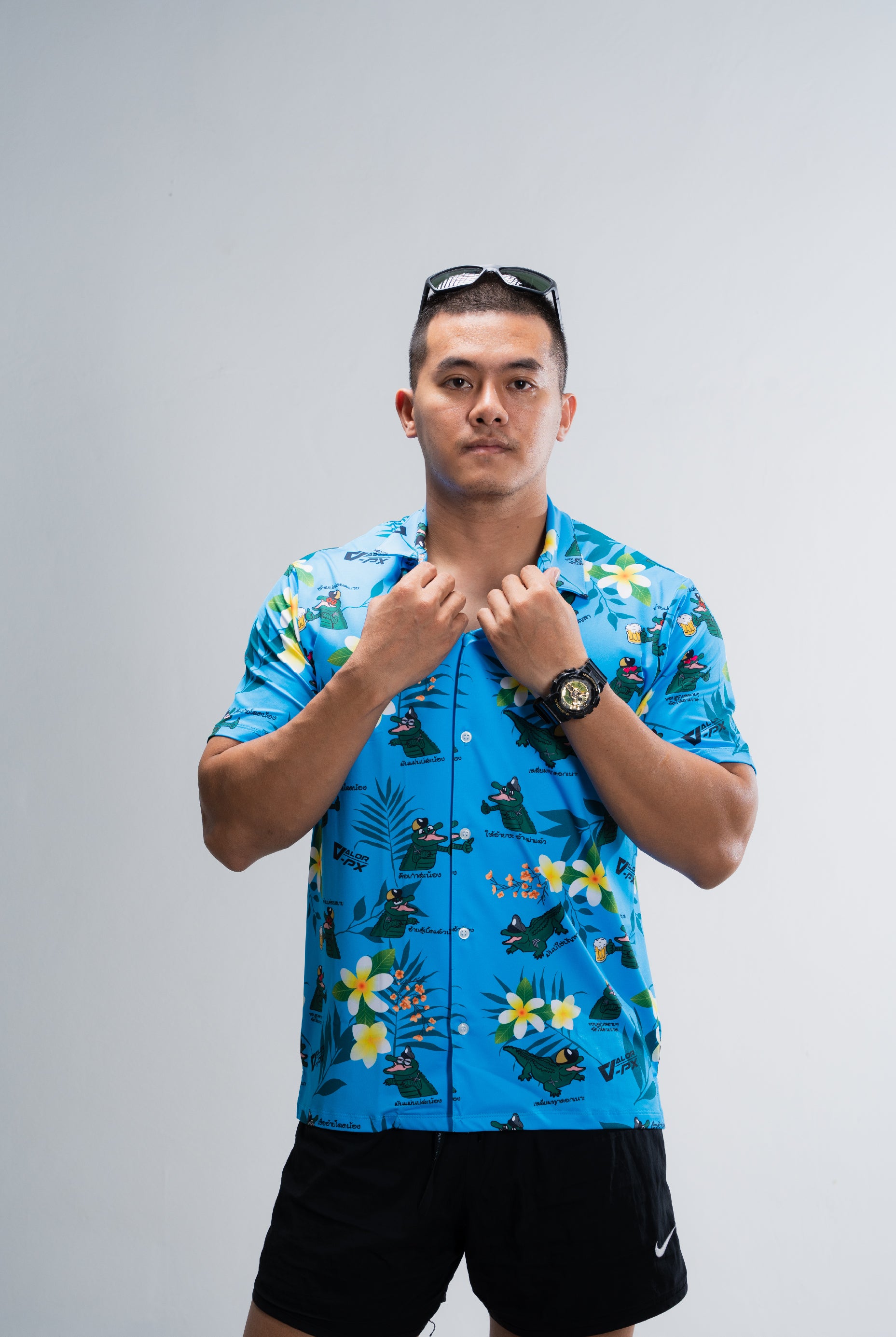 หรวจลาว - Original Hawaii Shirt [Blue]