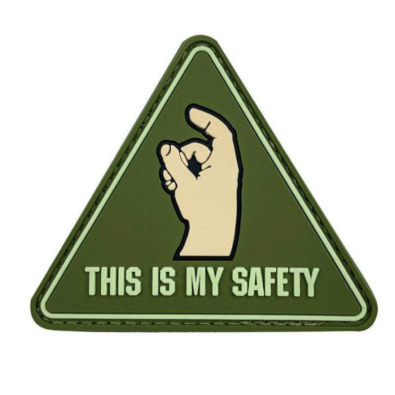 Valor PX PVC Patches - this is my safety - Ranger green