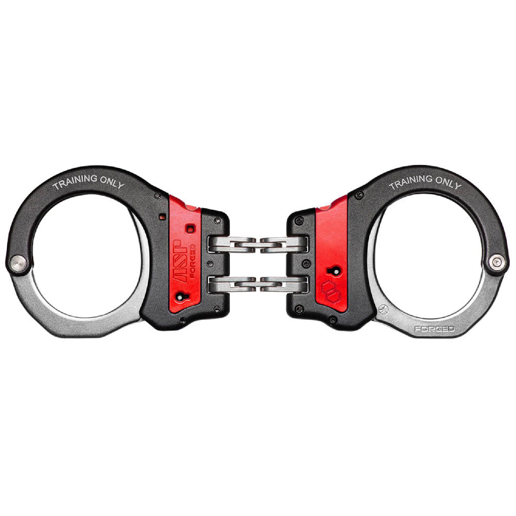 ASP Ultra Plus Hinged Training Handcuffs (Steel) - Red