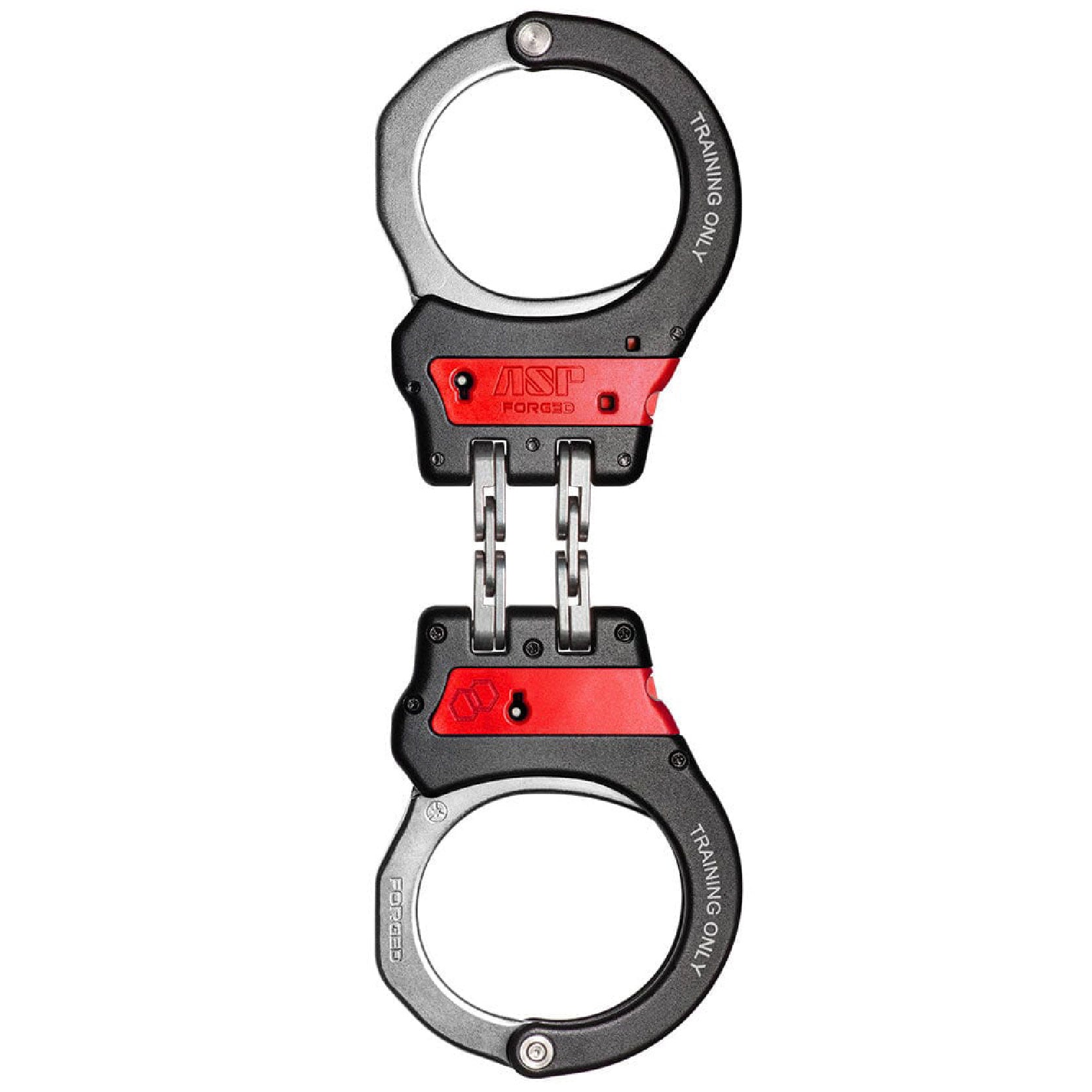 ASP Ultra Plus Hinged Training Handcuffs (Steel) - Red