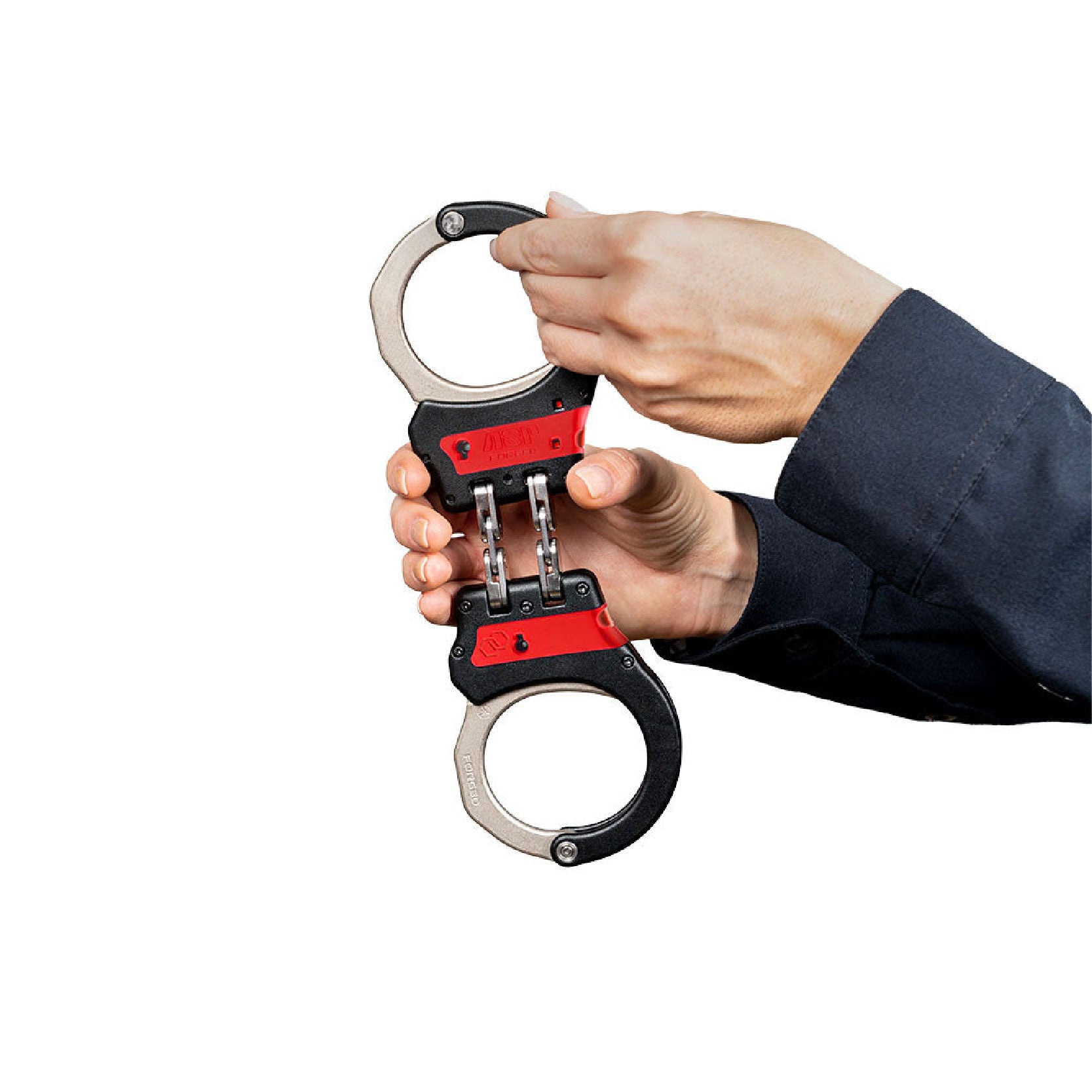 ASP Ultra Plus Hinged Training Handcuffs (Steel) - Red