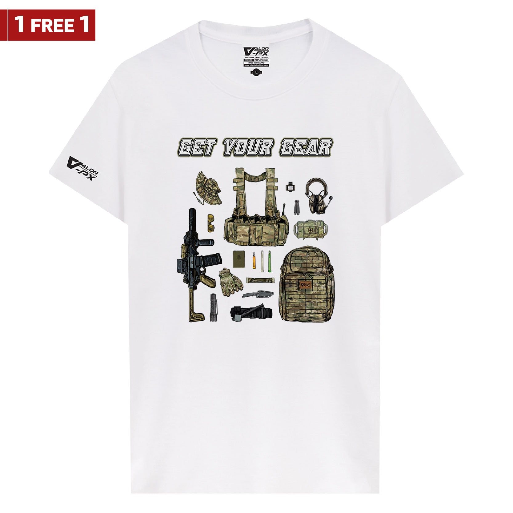 [ซื้อ 1 แถม 1] Valor PX Get Your Gear T-Shirt