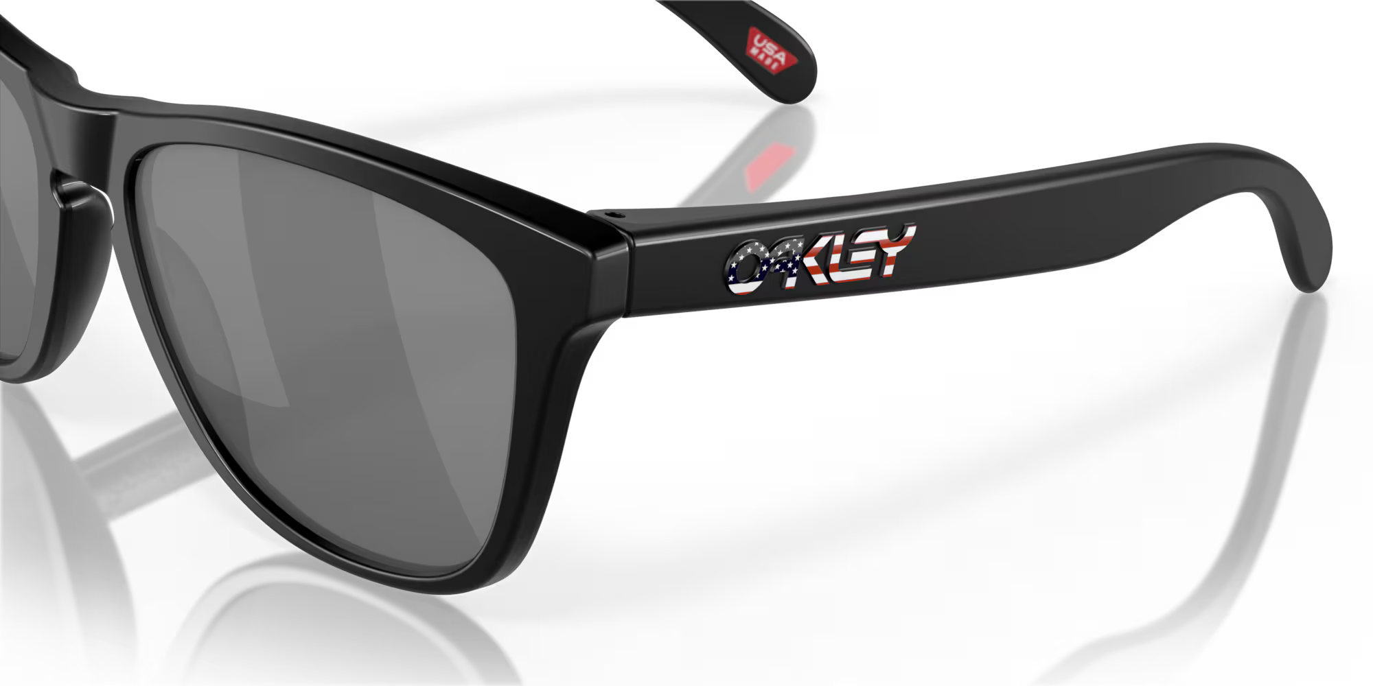 แว่นตา Oakley  SI Frogskins Mt Bik USA ลายธงชาติอเมริกา บริเวณขอบแว่น