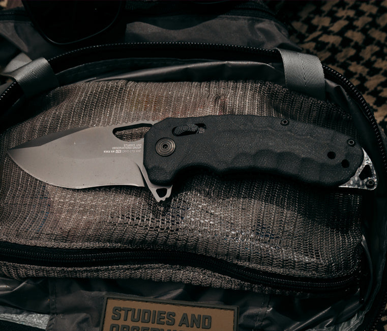 SOG Kiku XR LTE - Blackout Micarta, Outdoor Use Folding Knife