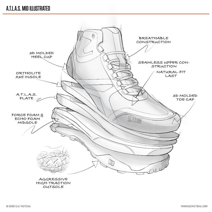5.11 A/T MID Boot [Black]