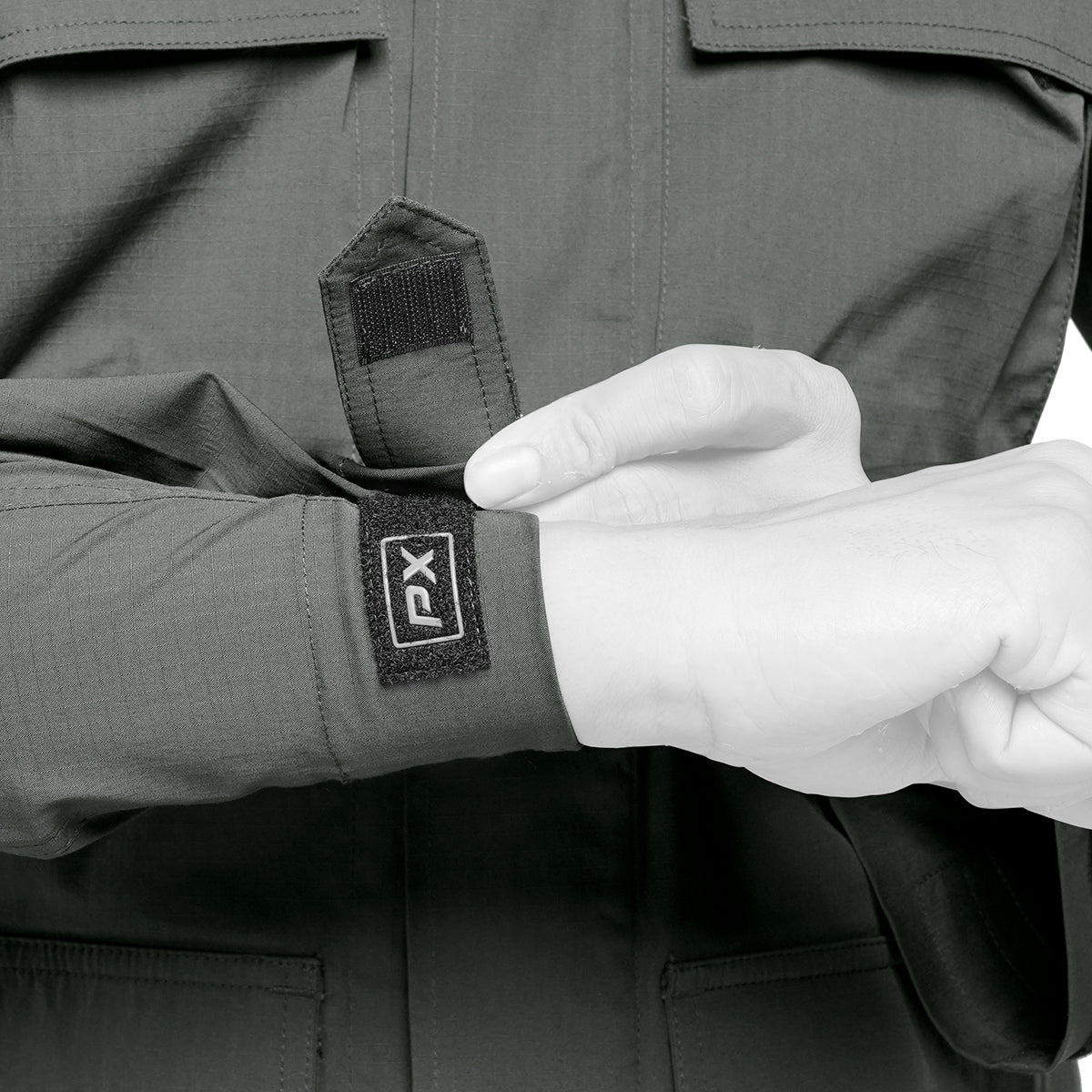 เสื้อ PALOR PX VALOR PX - Standard BDU  [ตชด.] เสื้อพราง ตำรวจตระเวณชายแดน มุมมองตีนตุ๊กแกบริเวณแขน