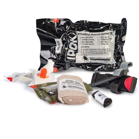 North American Rescue Individual Patrol Officer Kit IPOK With S-Rolled Gauze
