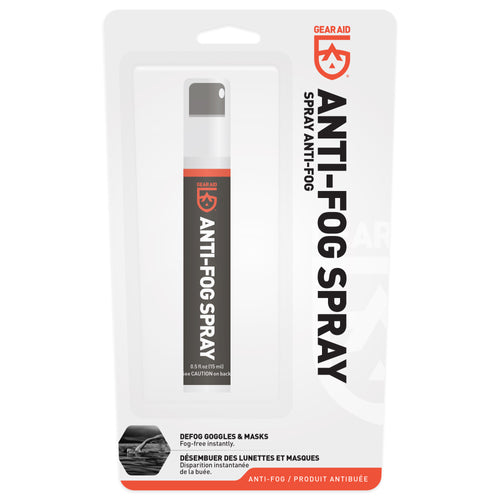 GEAR AID - Anti Fog Spray Blister and Cleaner for Goggles, Masks and Glasses 0.5 fl oz