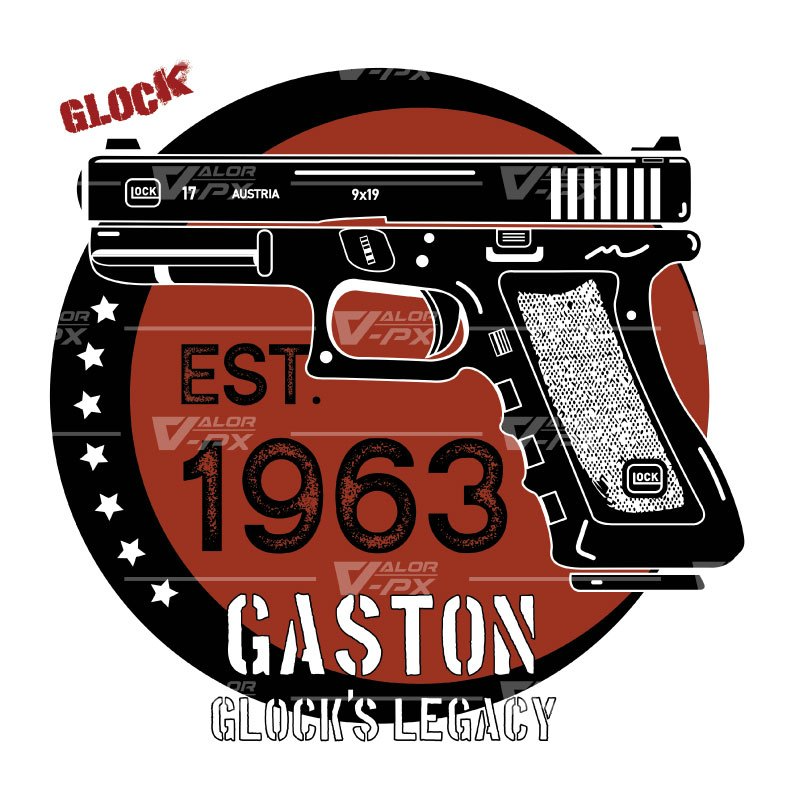 เสื้อยืดสกรีนลาย VALOR PX - Gaston Glock's Legacy T-Shirt เสื้อใส่เที่ยว ลายกราฟิก