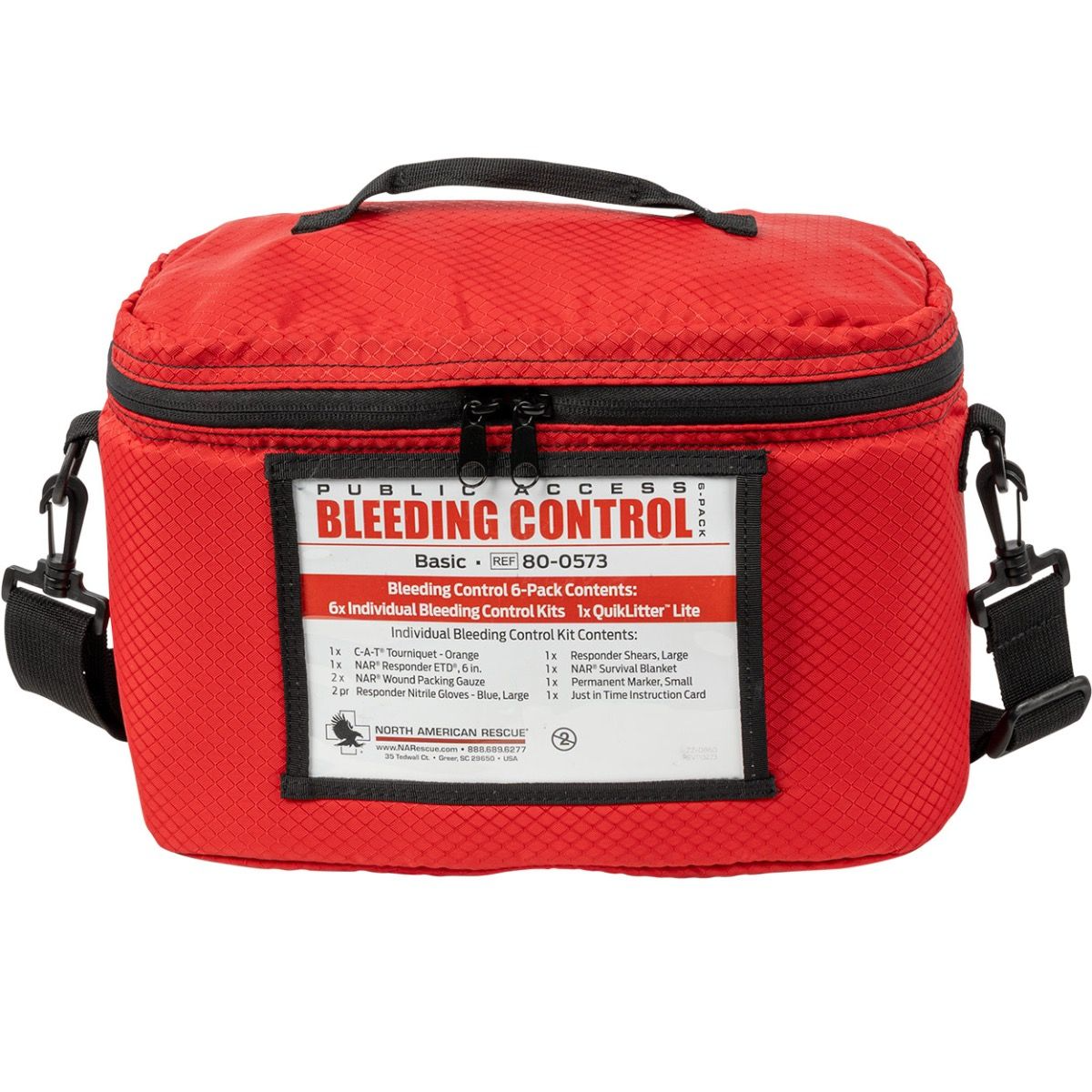 North American Rescue Public Access Bleeding Control 6-Pack Basic Kit - Vacuum Sealed