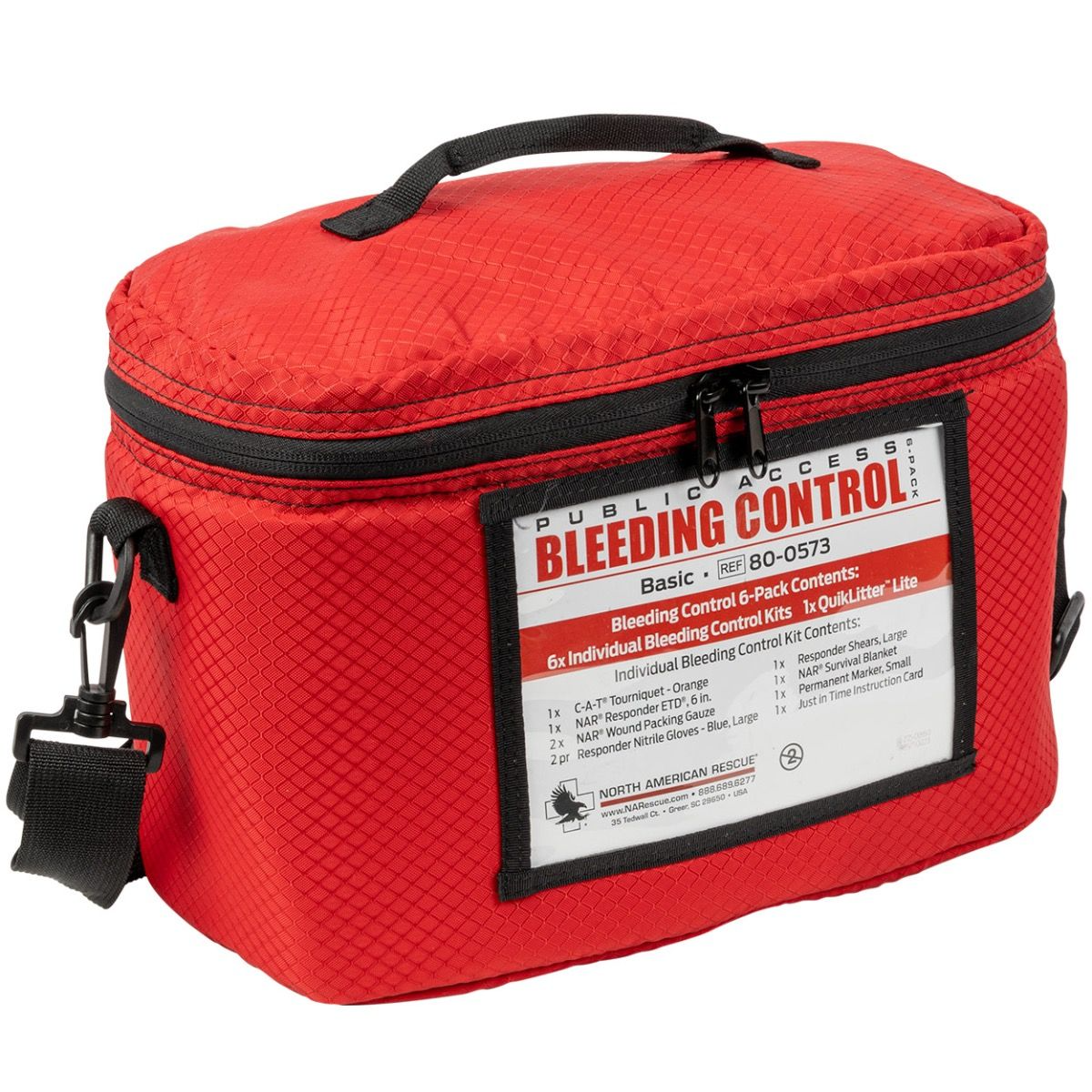 North American Rescue Public Access Bleeding Control 6-Pack Basic Kit - Vacuum Sealed