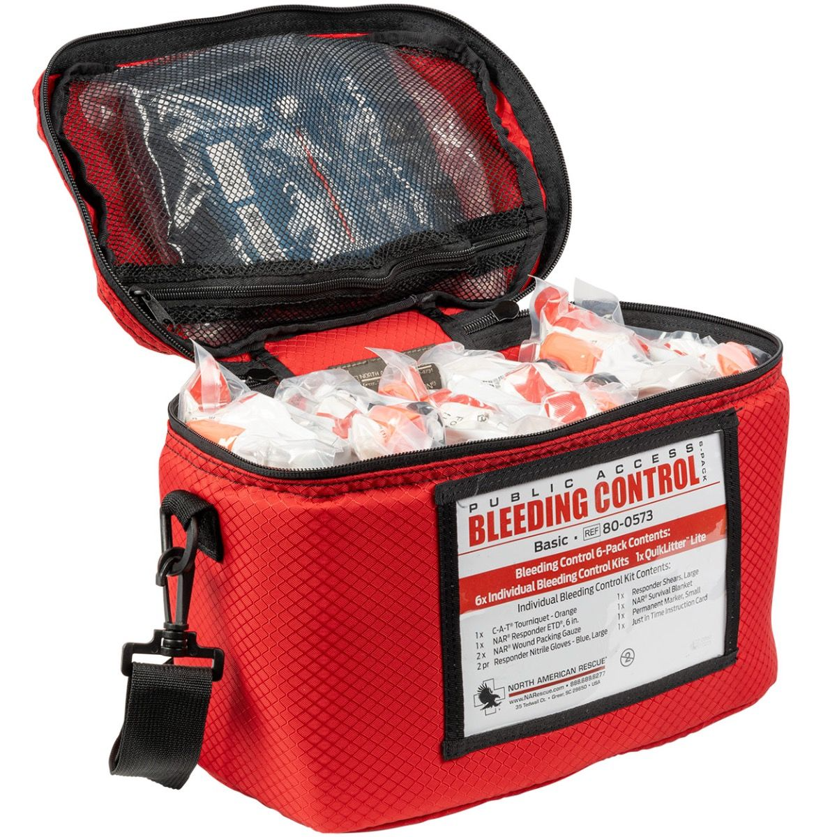 North American Rescue Public Access Bleeding Control 6-Pack Basic Kit - Vacuum Sealed