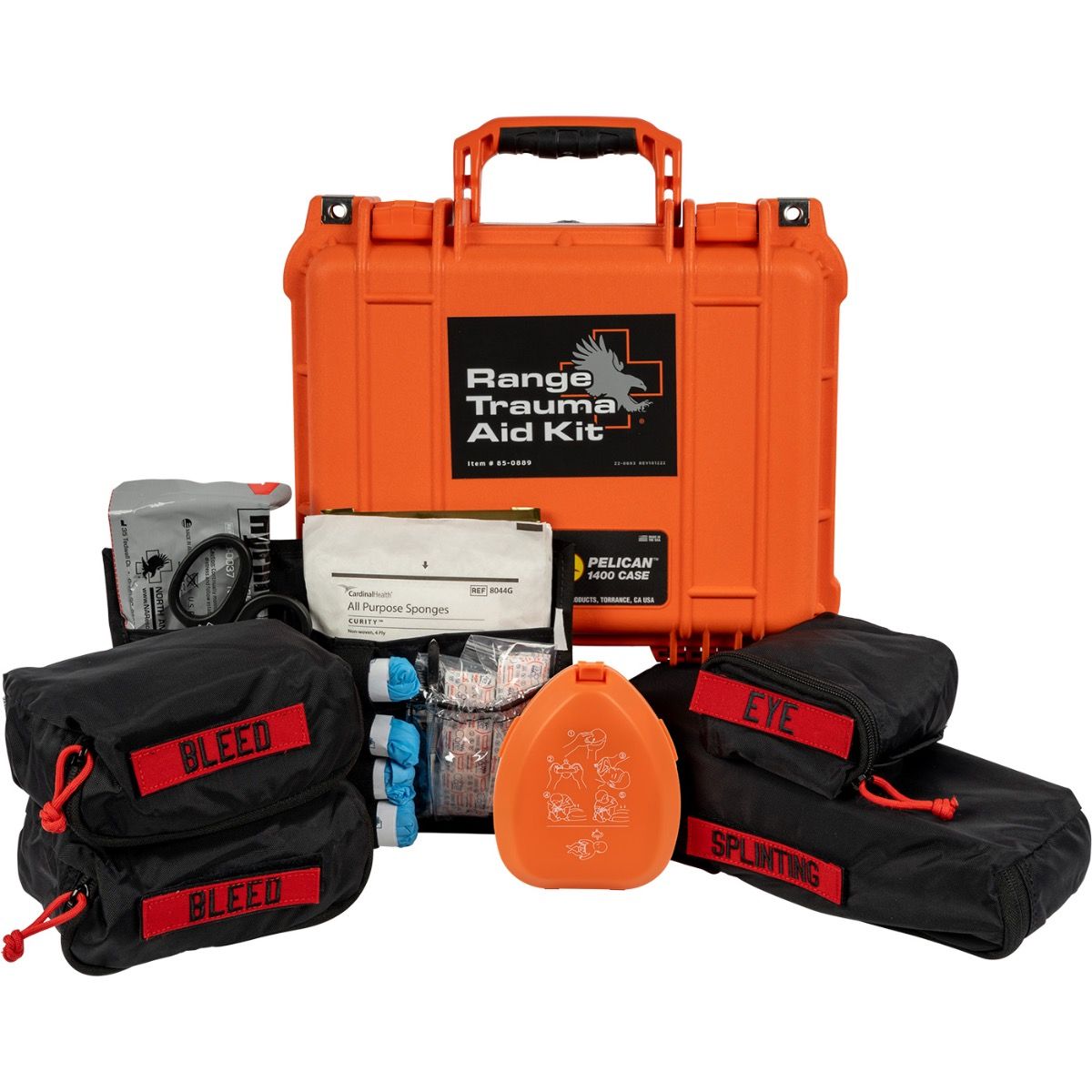 North American Rescue Range Trauma Aid Kit With Hard Case